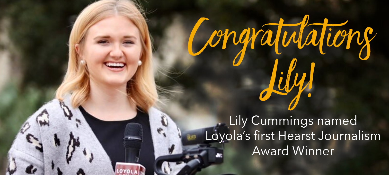 Loyola Senior Wins Elite Hearst Television News Award